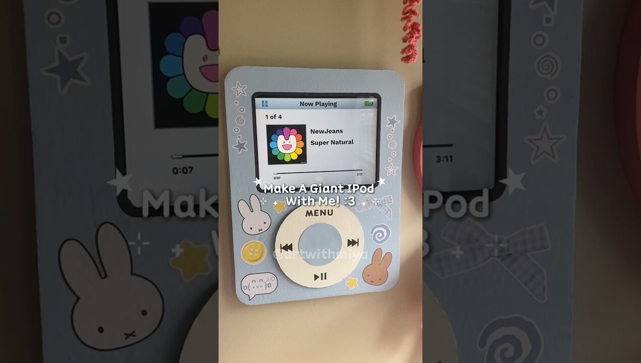 Make A Giant IPod With Me! 🎶🫧🍎 #craftideas #roomdecor #diy #diyroomdecor #craft #cute
