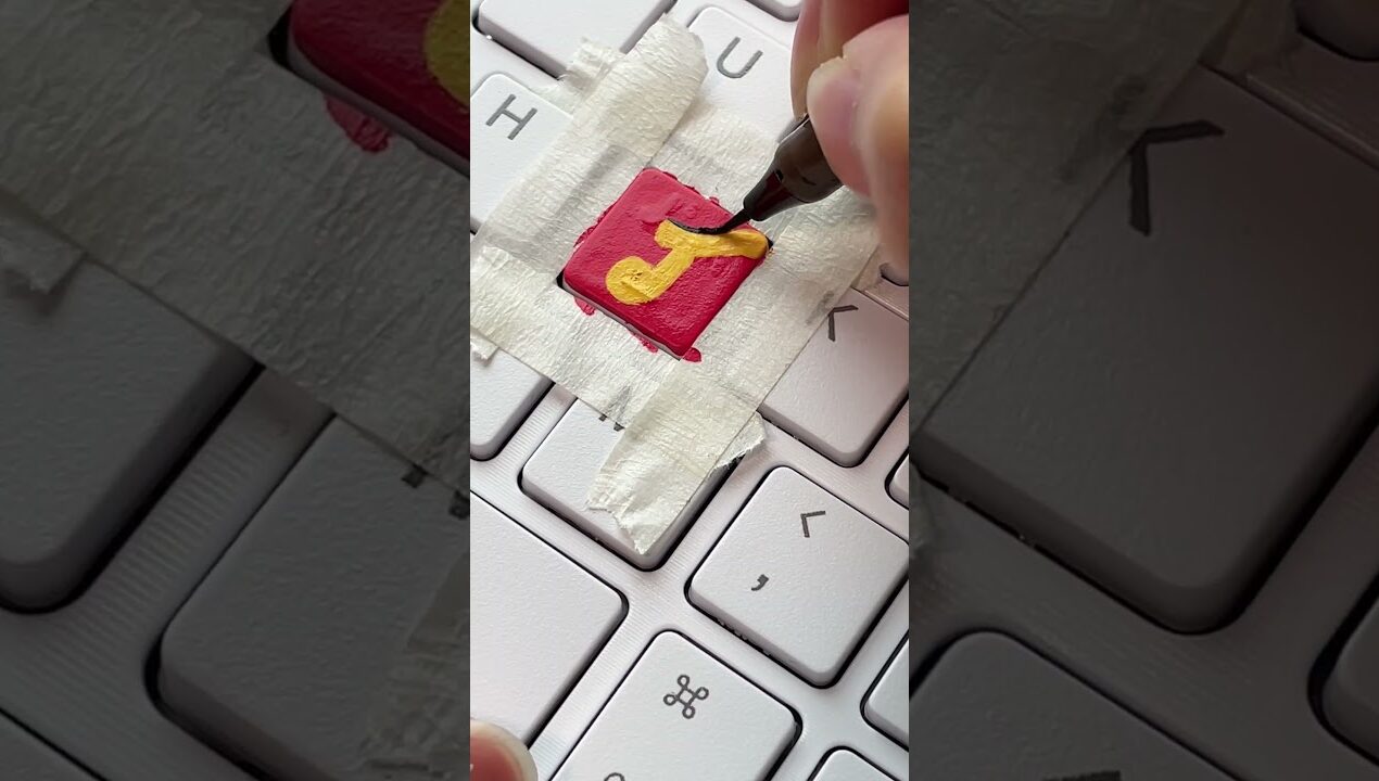 Drawing Jelly Belly on the keyboard #art #tiktok #trending #shorts #keycaps #diy #logo #jellybelly