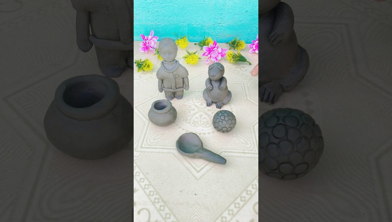 DIY clay tips dollkitchenset🪆,#cookwareset #clay #art #kitchentools #diy #craft