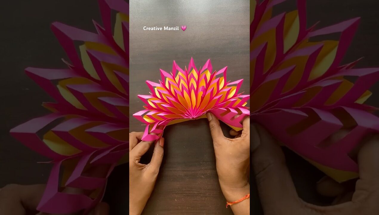 Beautiful Wall Hanging Craft idea#shorts#youtubeshorts #viralvideo#paperwallcraft#homedecor #diy