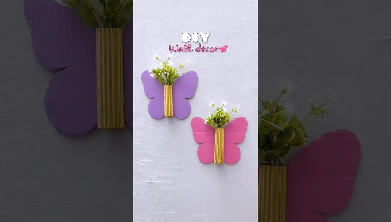 Diy butterfly wall decor #diy #youtubeshorts