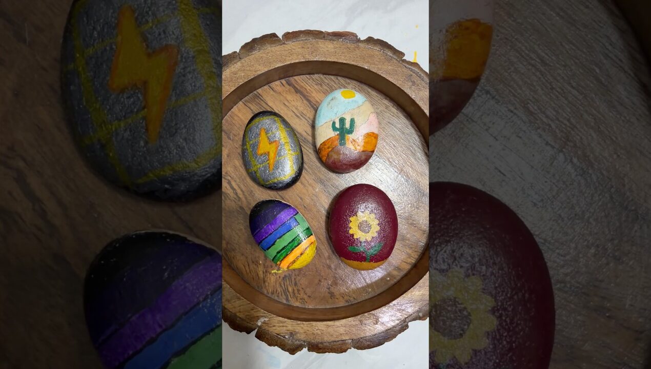 Diy Paper Weight with Stones #shorts #youtubeshorts #diy #craft #kidsvideo #kids #painting #kidsfun