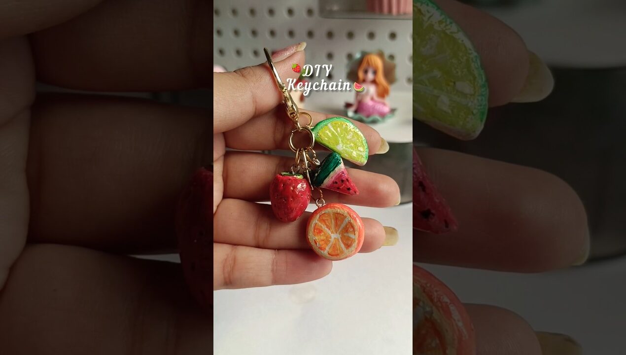 leftover clay diy ideas 🍉#shorts #viralvideo #diy #craft #keychain #handmade #viralshorts