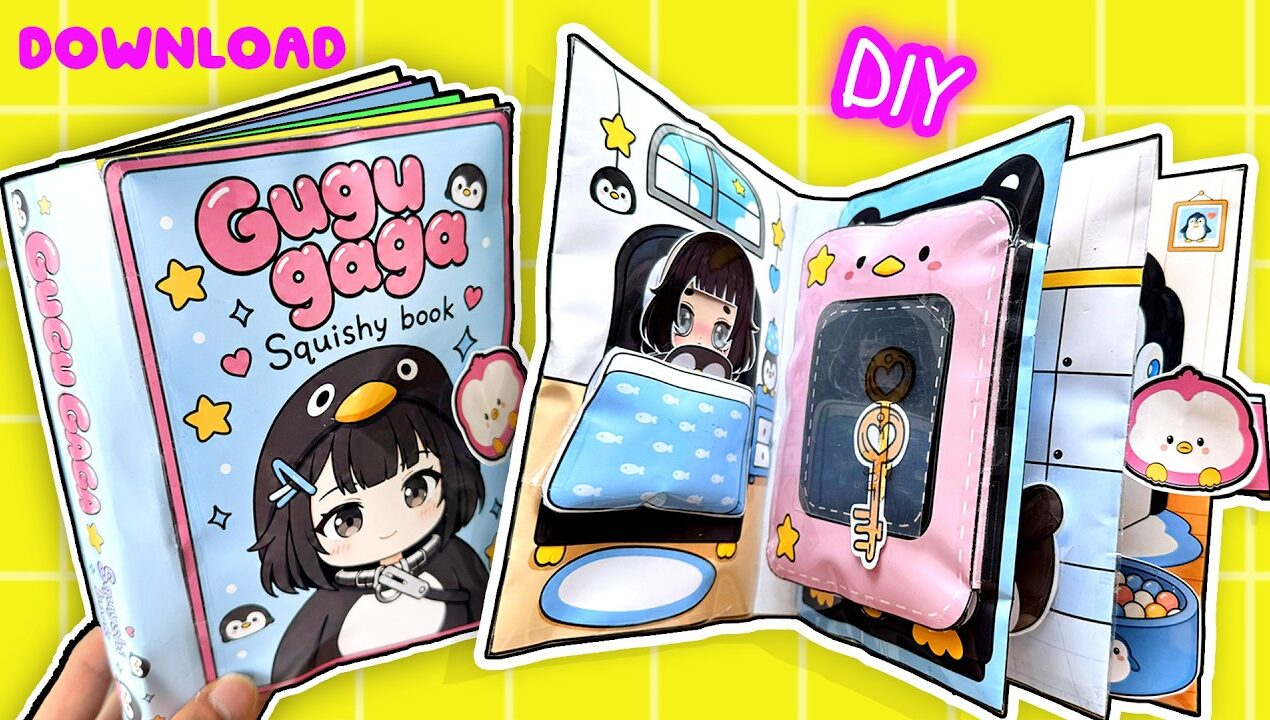 GuGuGaGa Squishy Book DIY (Tutorial Printable download) #종이놀이 #quietbook