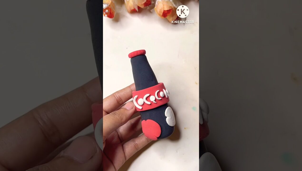 DIY idea 💡 super clay diye coka cola banano🍬#music #trending #clay #funny #youtubeshorts #art