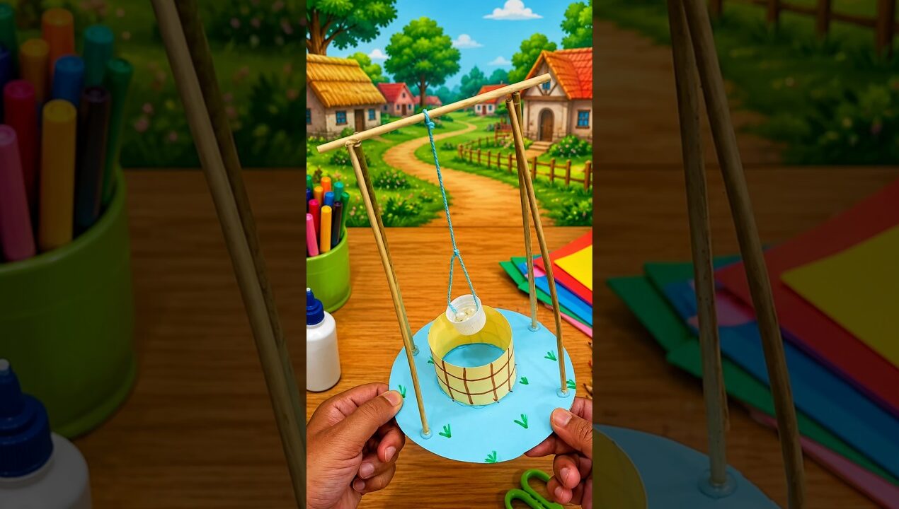 Paper sheet/Icecream stick uses jhula easy craft ideas for kids #shorts #ytshorts #viralshort #kids