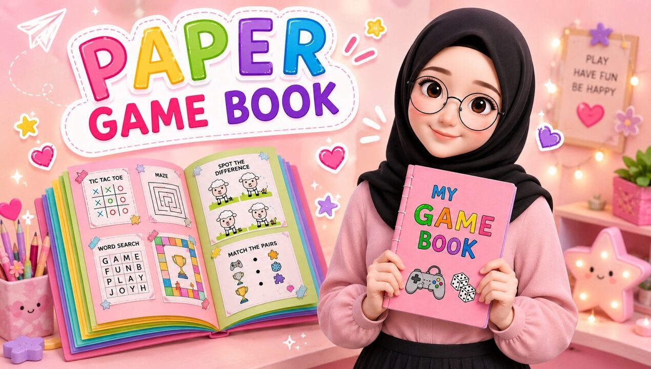 How to Make a Cute Gaming Book | 8 Paper Games DIY