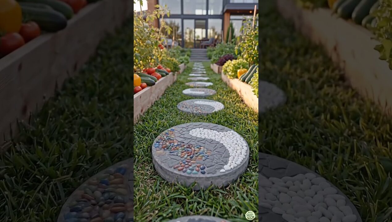 Easy DIY Concrete Stepping Stones for Your Backyard 🇺🇲 #backyard #diy