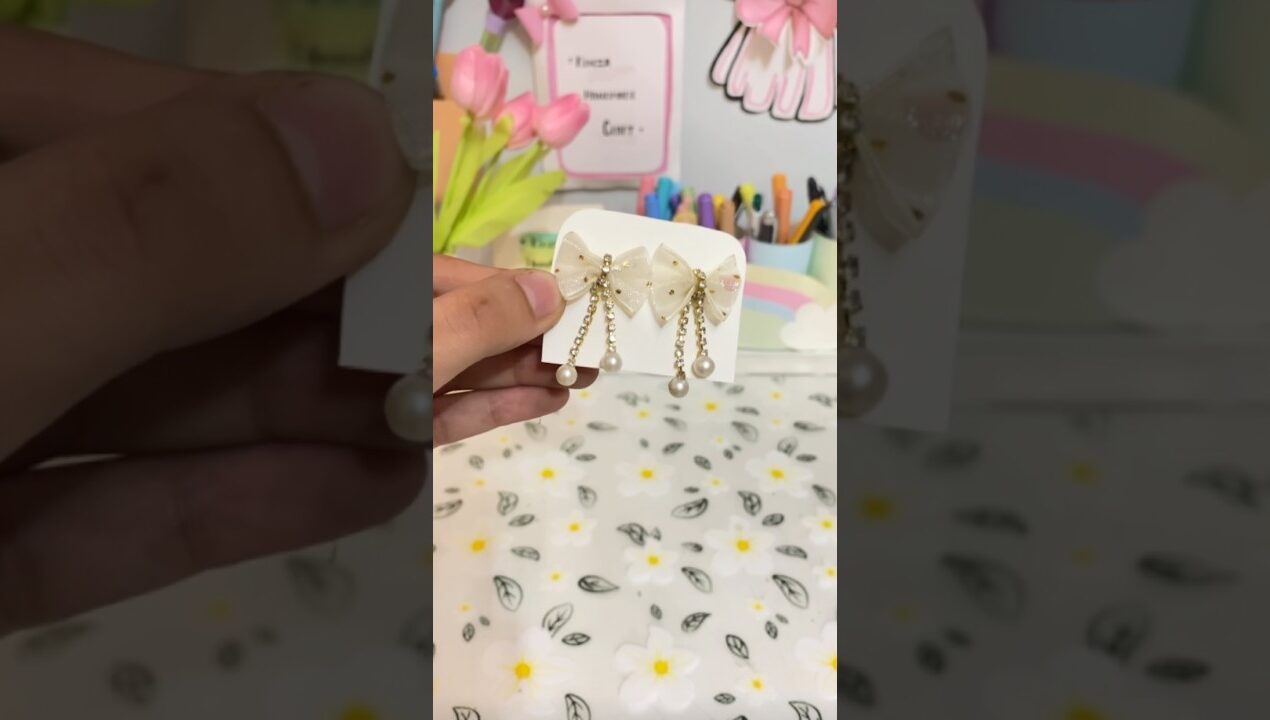 DIY Korean Jewellery / Koean earring #youtube #diy #koreanjewellery #earrings #handmadejewelry