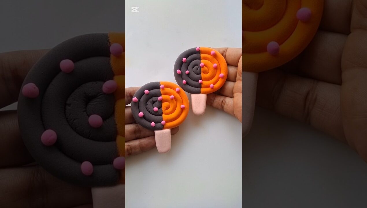 DIY idea 💞 how to make easily candy 🍭🍬 with super clay #trend #candy #clay #viral #music #funny