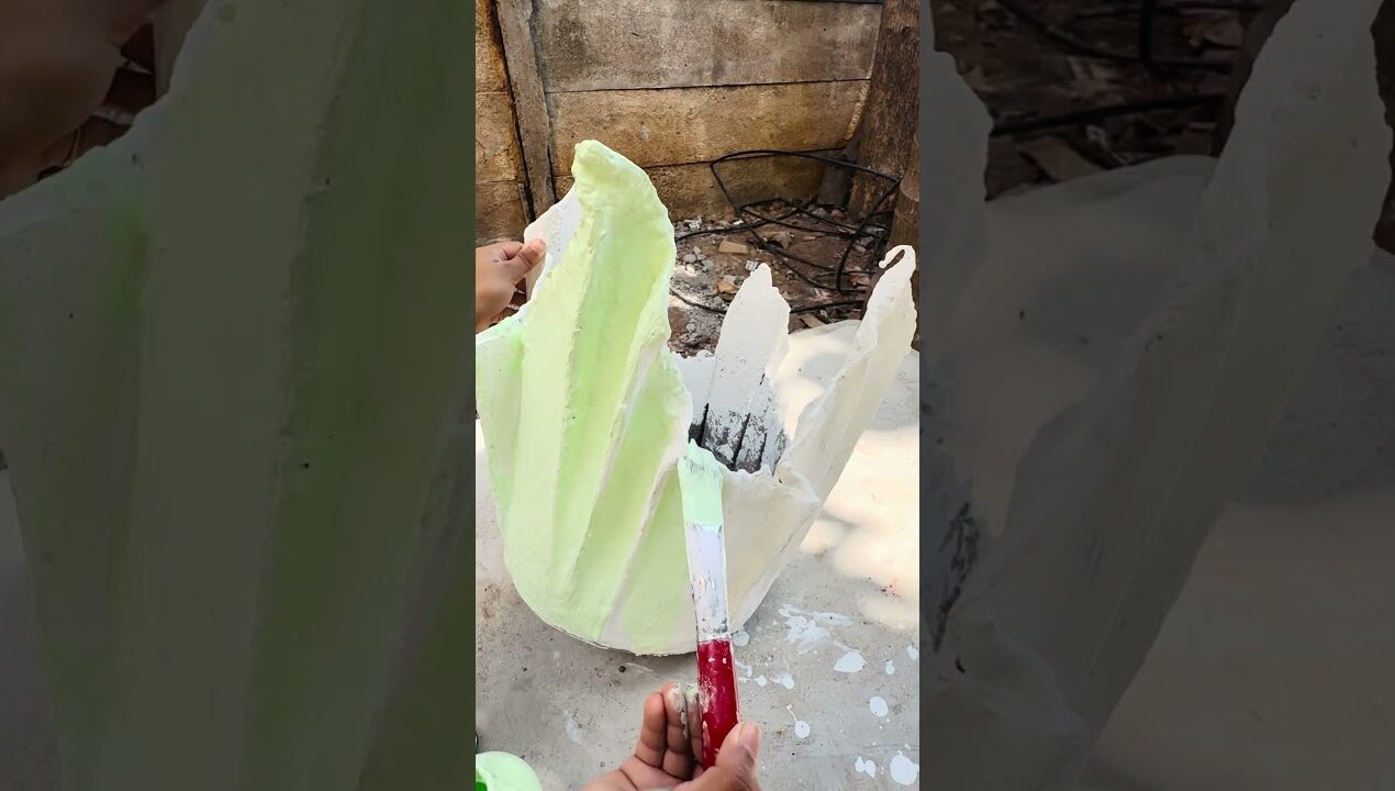 Final part of trying trending AI vs Me DIY cement planter#experimnent#hack #viralvideo#shorts