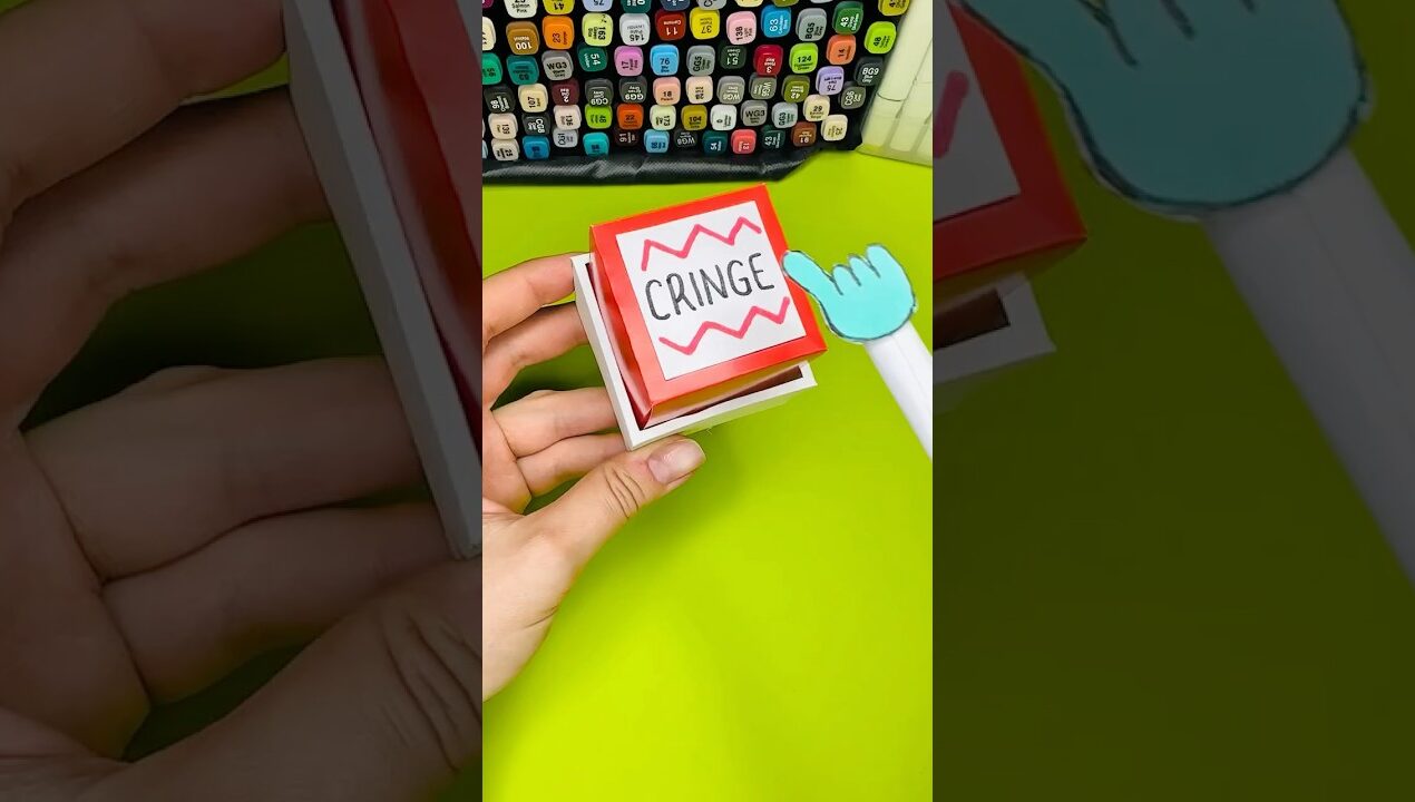DIY Paper Push Button #paperdiy #diy #art #craft #easycraft #craftideas #paperart