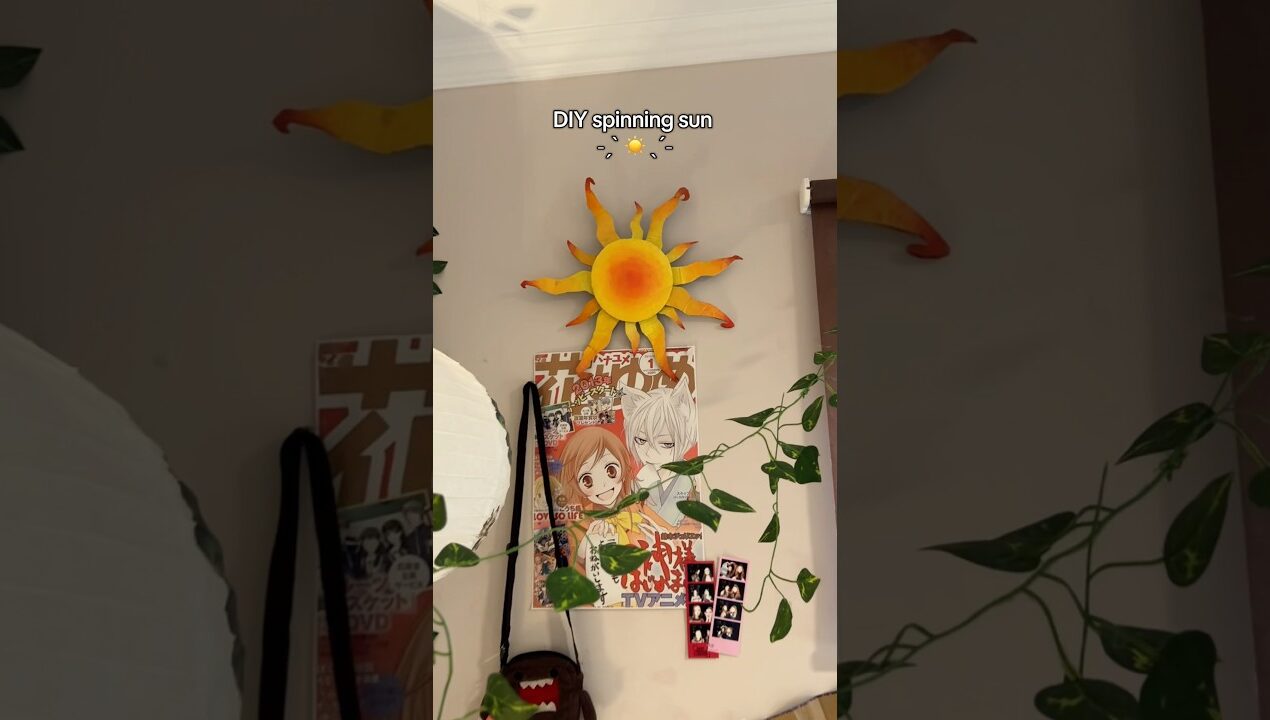 DIY spinning sun decor ☀️ Tangled sun inspired decor
