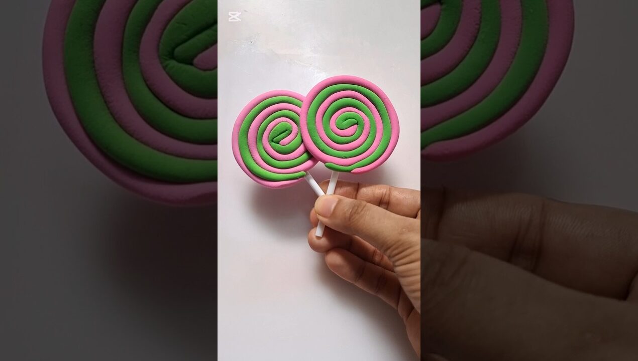 DIY idea 💞 how to make easily candy 🍭🍬 with super clay #funny #candy #music #clay #viral #trend