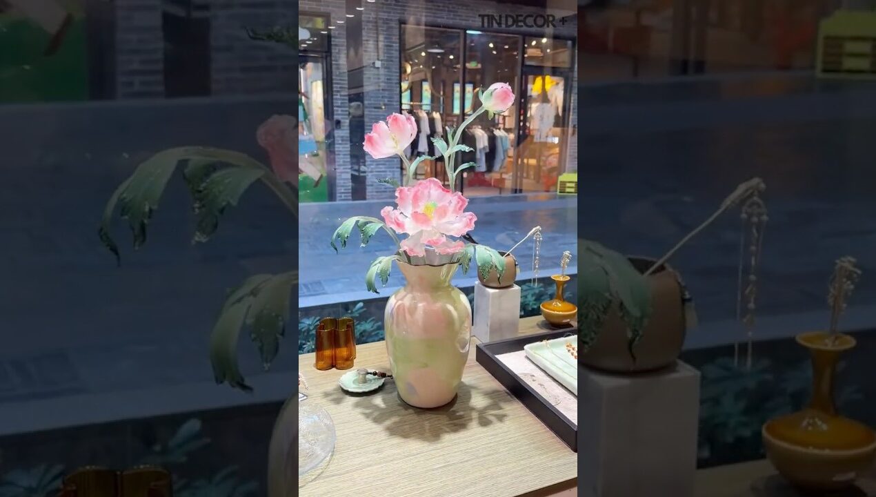 DIY – Bình hoa mẫu đơn lưu ly #art #tindecor #diy