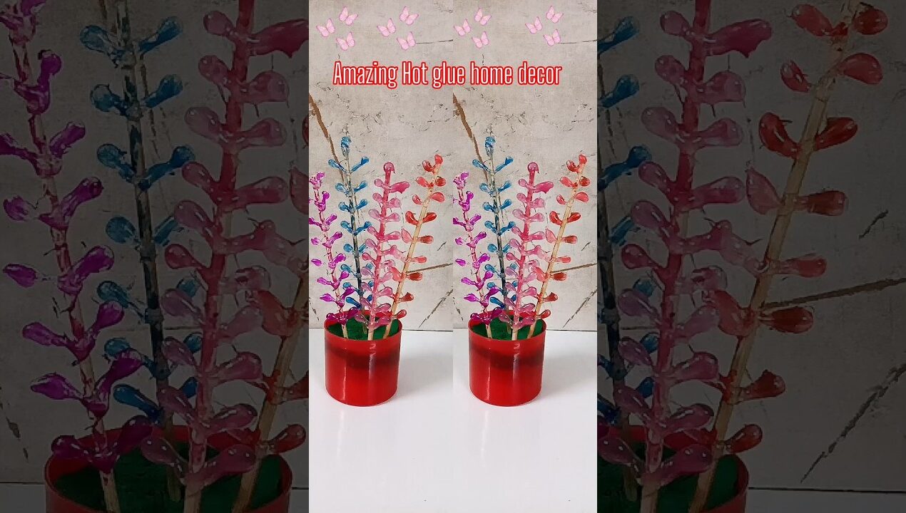 Amazing Hot glue home decor / Hot glue craft ideas #diy #shorts #craft #diyhomedecor​  #homedecor