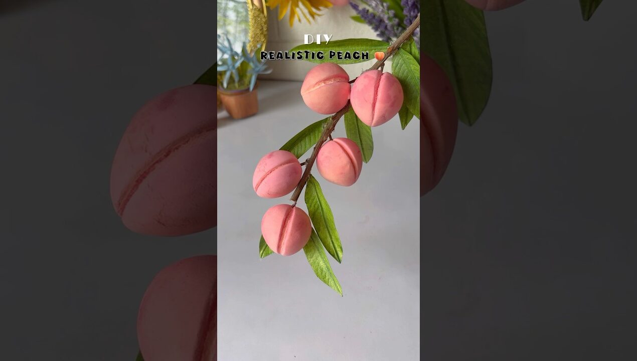 DIY Realistic Peach Craft #diy #craft #handmade #viralshort #viralvideos #sorts #trendingnow #arr
