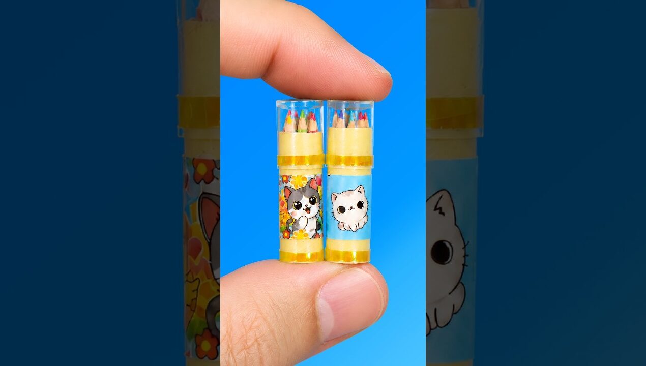 DIY Miniature Art Supplies for Barbie 🎨 Easy Paper Craft Tutorial #shorts #diy #miniature #craft