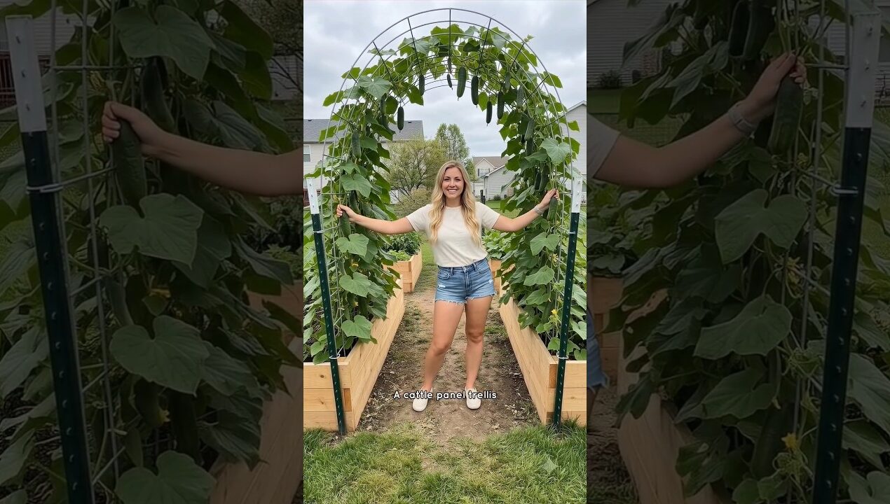 Build This Cattle Panel Trellis for More Garden Space #trellis #gardening