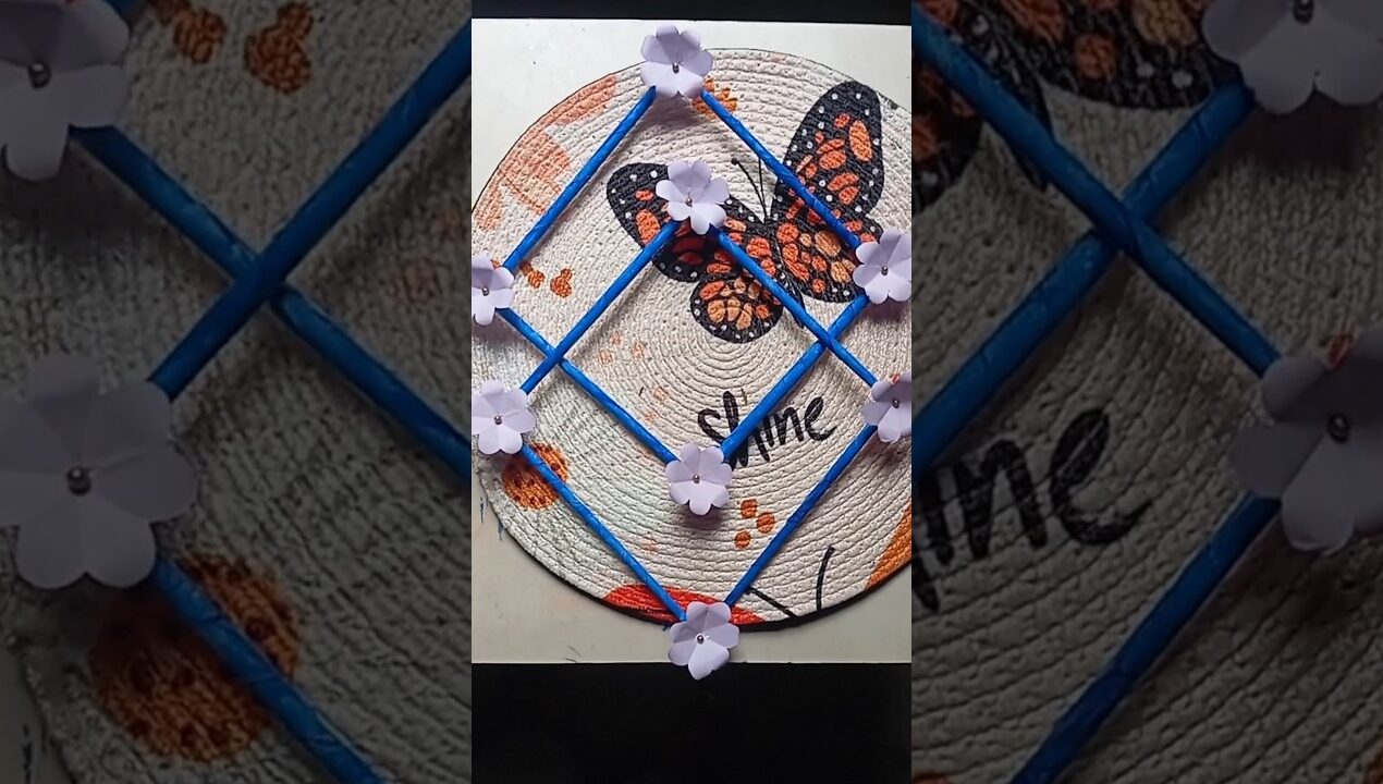 #shorts paper wall hanging craft #craft #wallhanging #art #viral