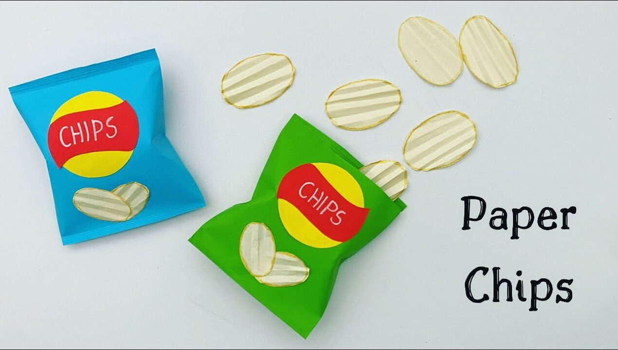 Paper Chips / How To Make Potato Chips / Paper Craft / Paper Craft for kids #shorts (1-minute video)