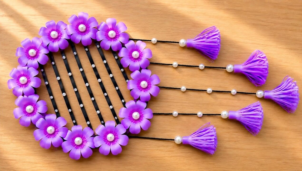 😍 Easy Paper WALL HANGING for HOME DECORATION • paper crafts • art and craft • flowers ideas 💕