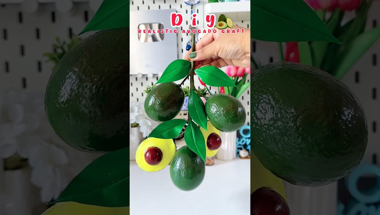 Realistic Avocado Craft🥑#shorts #viralshort #reuse #diy #handmade #crafting #trending