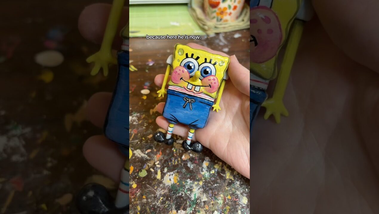 Recreating my favorite frame from SpongeBob 🩳✨ #2000snostalgia #diy #upcycle