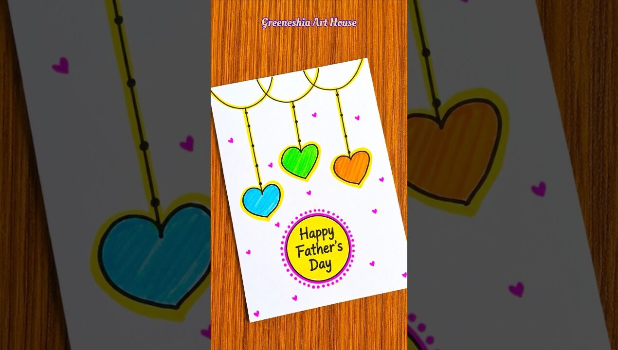 Last Minute Father’s Day Cute Card Idea! ⏰❤️ #shorts #diy #fathersday #shortvideo