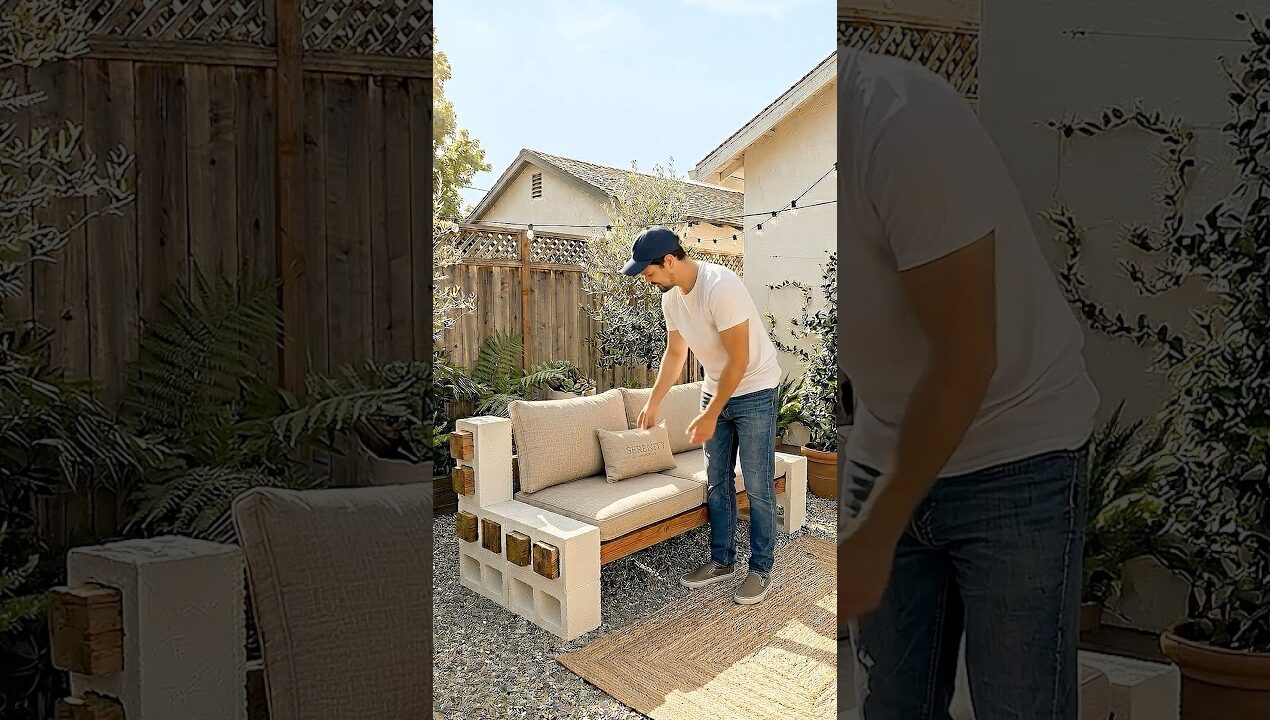 DIY Cinder Block Cottage Bench: Easy Cinder Block & Timber Project!