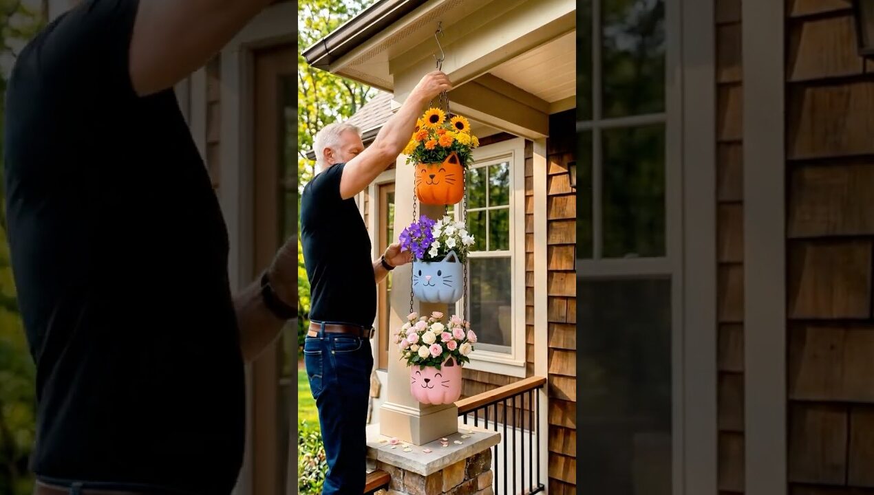 Amazing DIY Flower Pot Idea for Backyard Decor 😻🌹🌿