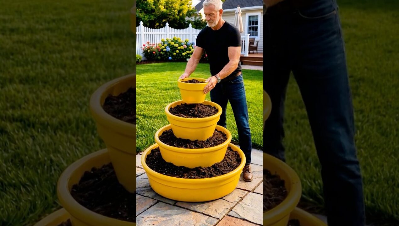 DIY Tiered Flower Planter That Makes Your Garden Look Amazing 🌸🪴
