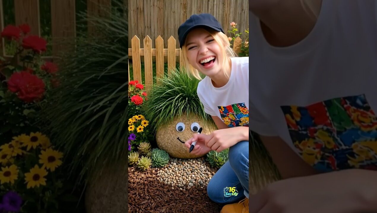 I Turned a Rock Into the Cutest Garden Buddy 🌿😍