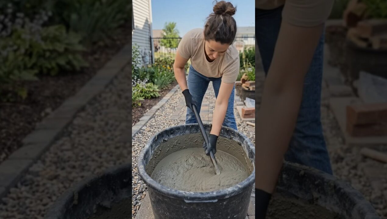 THIS CEMENT IS JUST CRAZY🌺 #diy #shorts #satisfying #garden
