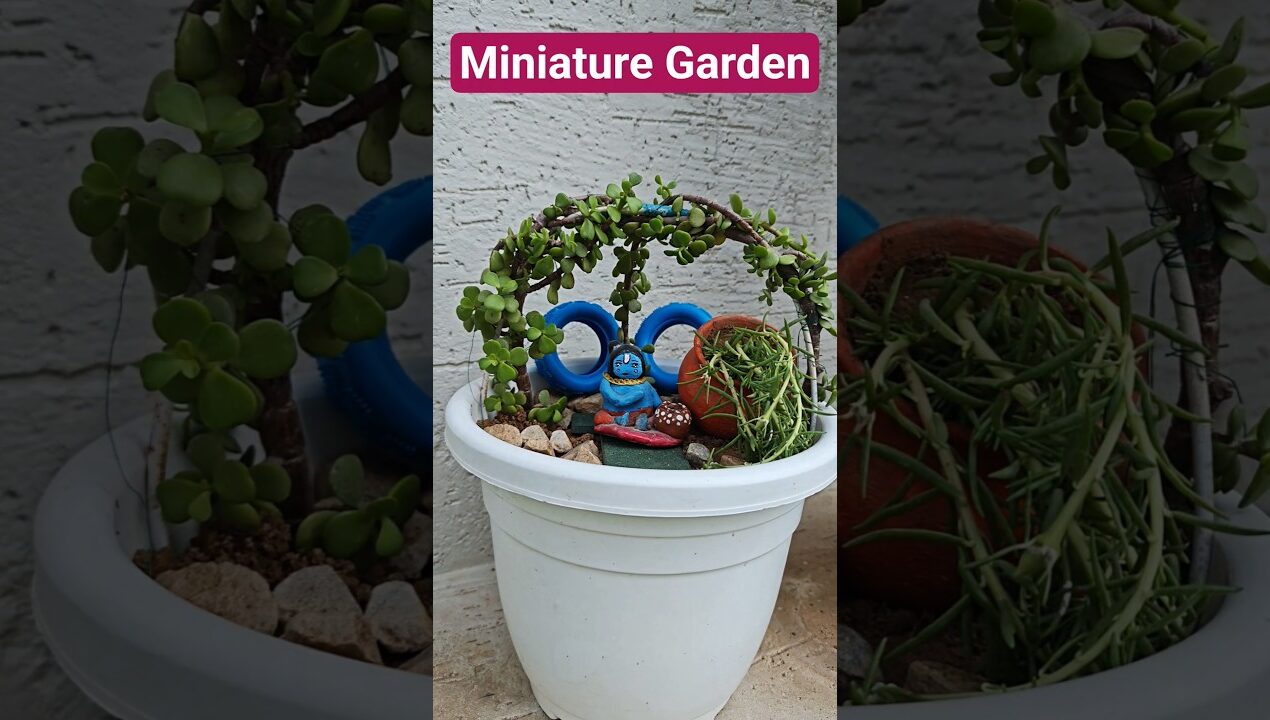 #Diy Miniature Garden from waste material #gardendecorideas #diygarden #diy #Craft #gardening #viral