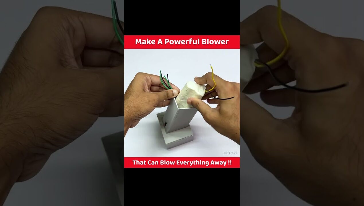🤯 Powerful DIY Blower That Really Works!  #howtomake #powerful #blower #shorts #shortvideo #diy