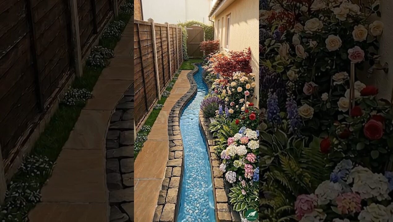 This Simple Garden Stream Idea Blew Everyone Away #gardentransformation #diy #hack