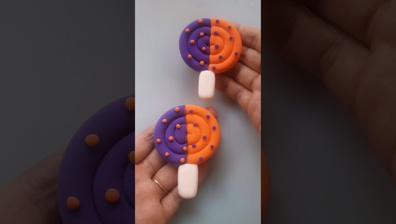 DIY idea 💞 How to make easily candy 🍭 with Super clay #trend​ #clay​ #music​ #funny​ #clay​