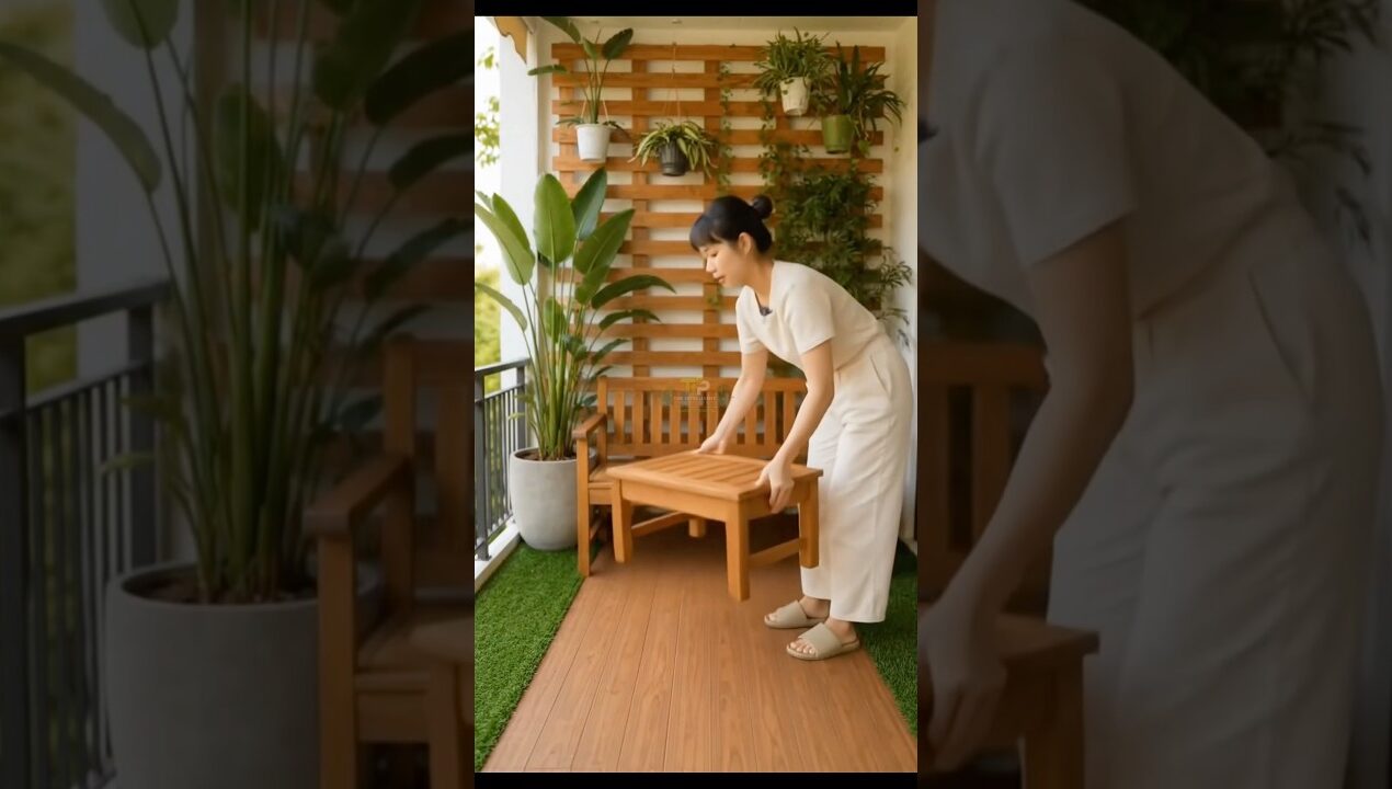 DIY Cozy Balcony Makeover | Small Balcony Garden Transformation ✨ #balconymakeover #homedecor