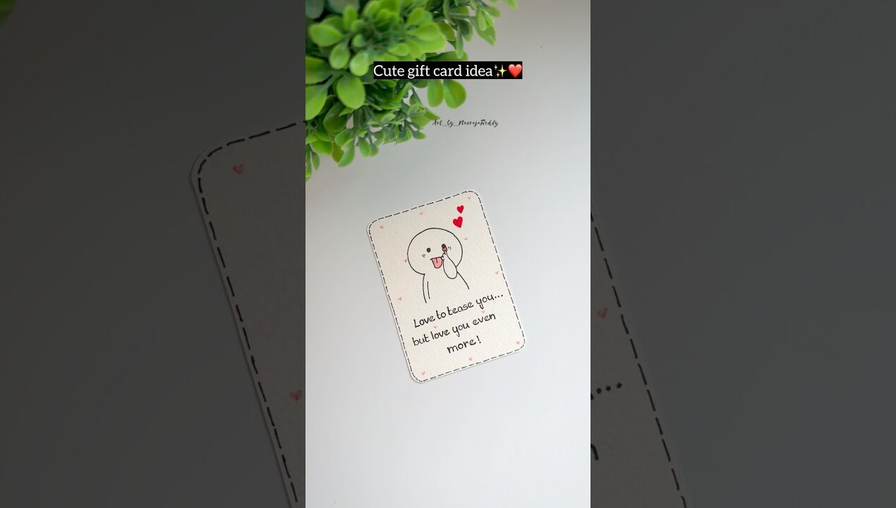 Handmade card for your loved ones | easy gift card ideas #diy #craft #handmade #giftideas #couple