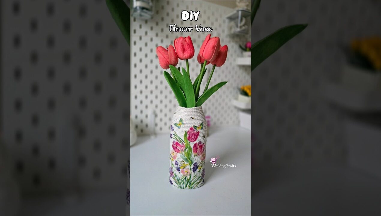 DIY Elegant Flower Vase #shorts #viralvideo #diy #handmade #macrame #vase #homedecor #crafting #art