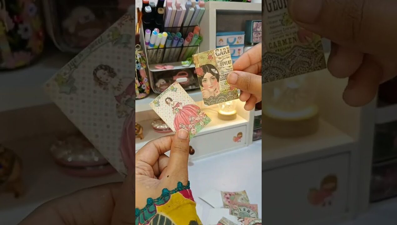 DIY mini vintage frames 💛🌷🎨 | Mini room decor idea | #diy #craft #craftideas #handmade