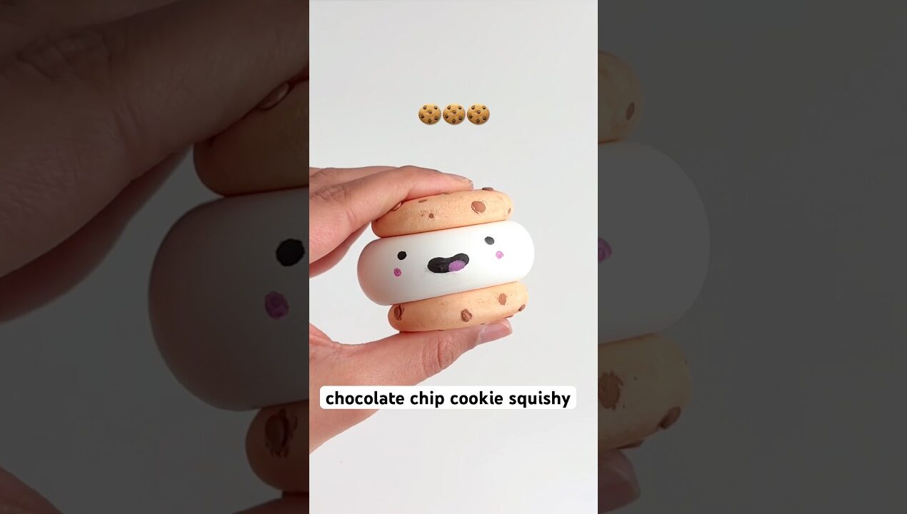 DIY Viral Chocolate Chip Cookie Squishy 🍪 #diy #squishy