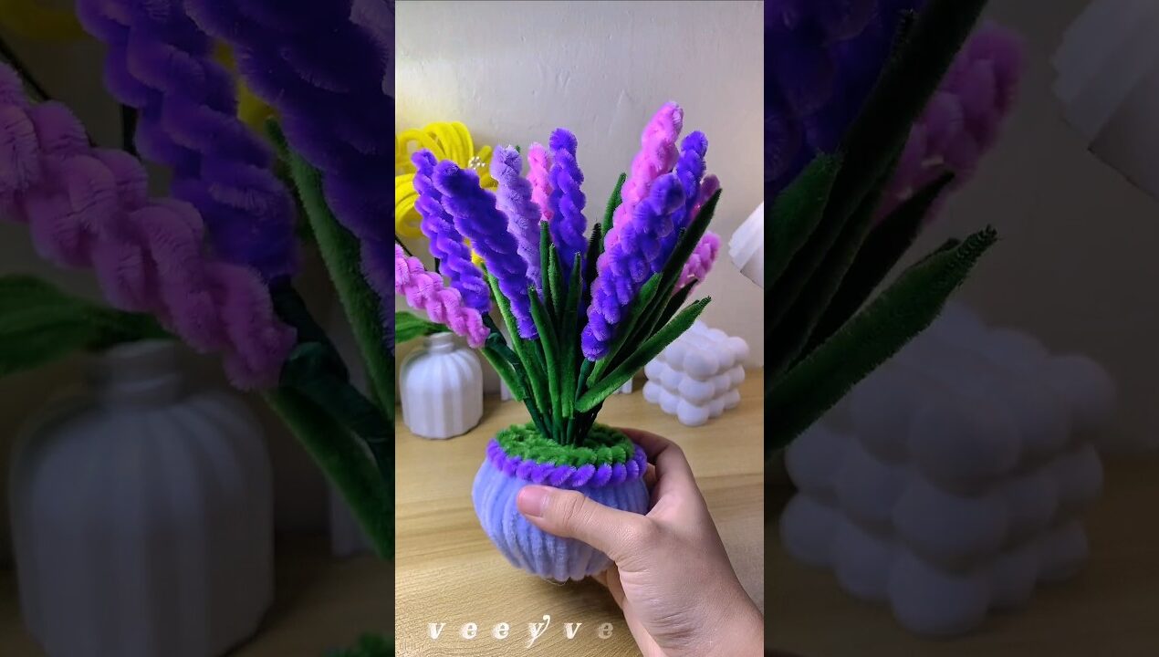 DIY Lavender Flowers from Pipe Cleaners 💜
