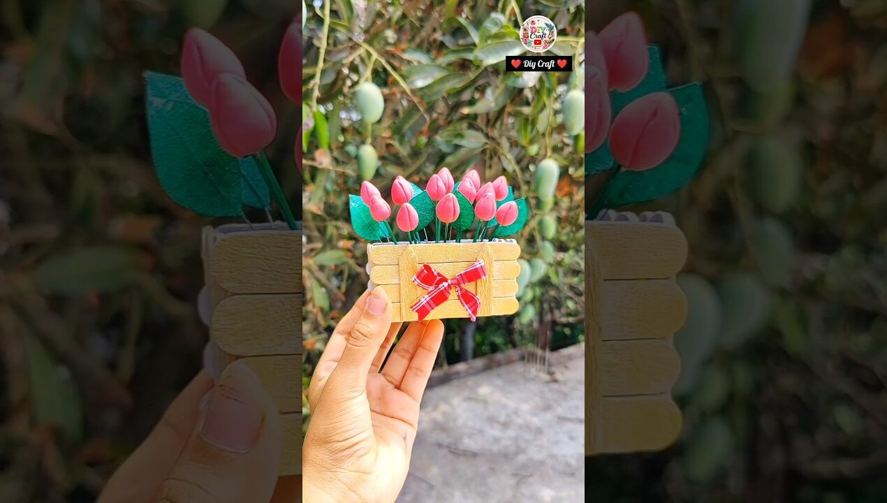 DIY tulip flower garden making | #shorts #diy #tulip